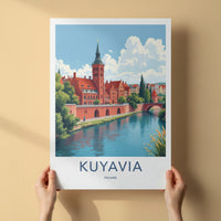 Kuyavia Poster - Poland Travel Art - Historic Riverfront Town Home Decor