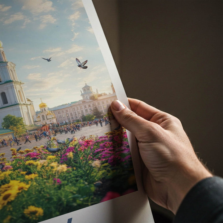 Kyiv Poster - Ukraine Travel Art - Golden Dome Cathedral Home Decor