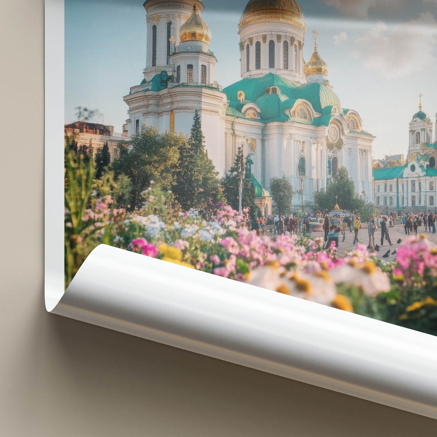 Kyiv Poster - Ukraine Travel Art - Golden Domed Cathedral Home Decor