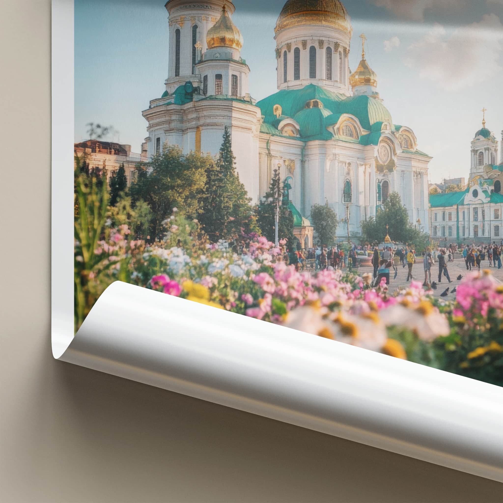 Kyiv Poster - Ukraine Travel Art - Golden Domed Cathedral Home Decor