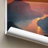 Kyiv Poster - Ukraine Travel Art - Orange Sunset River Home Decor