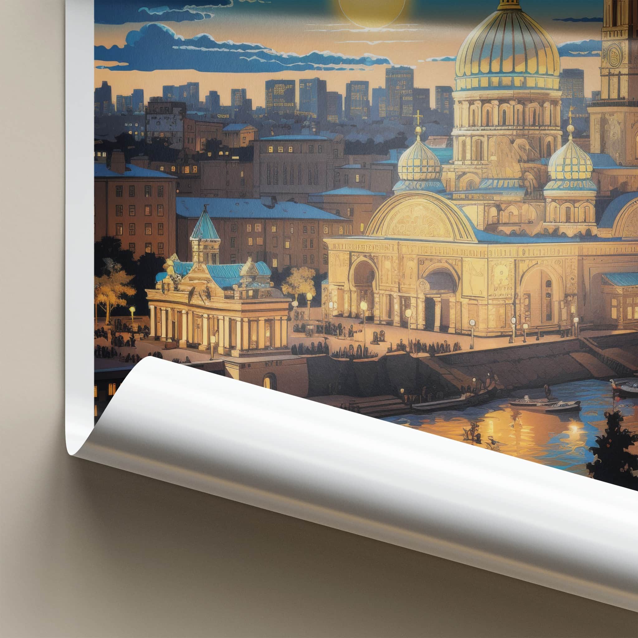 Kyiv Poster - Ukraine Travel Print - Golden Dome River Home Decor