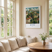 Kyiv Poster - Ukraine Wall Art - Domed Churches River Home Decor