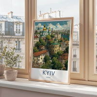 Kyiv Poster - Ukraine Wall Art - Domed Churches River Home Decor