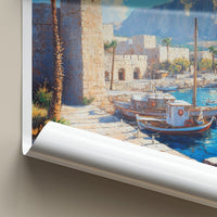 Kyrenia Poster - Cyprus Wall Art - Historic Harbor Boats Home Decor