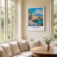 Kyrenia Poster - Cyprus Wall Art - Historic Harbor Boats Home Decor