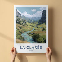 La Claree Poster - France Travel Art - Green Valley Stream Home Decor