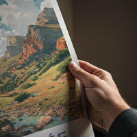 La Claree Poster - France Travel Art - Lush Mountain Valley Home Decor