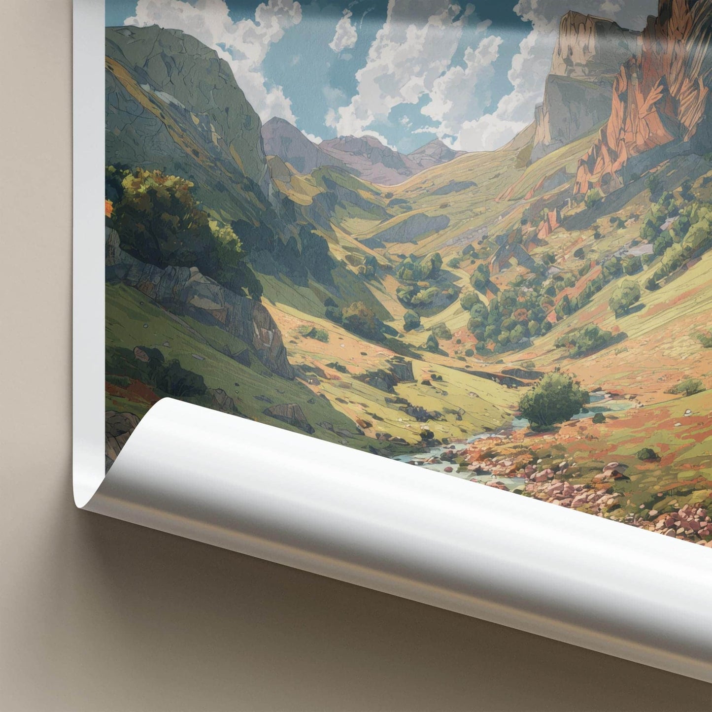 La Claree Poster - France Travel Art - Lush Mountain Valley Home Decor