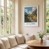 La Claree Poster - France Travel Art - Lush Mountain Valley Home Decor