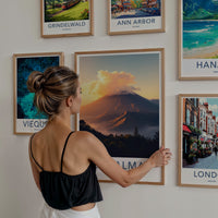 La Palma Poster - Spain Travel Art - Misty Mountain Sunset Home Decor