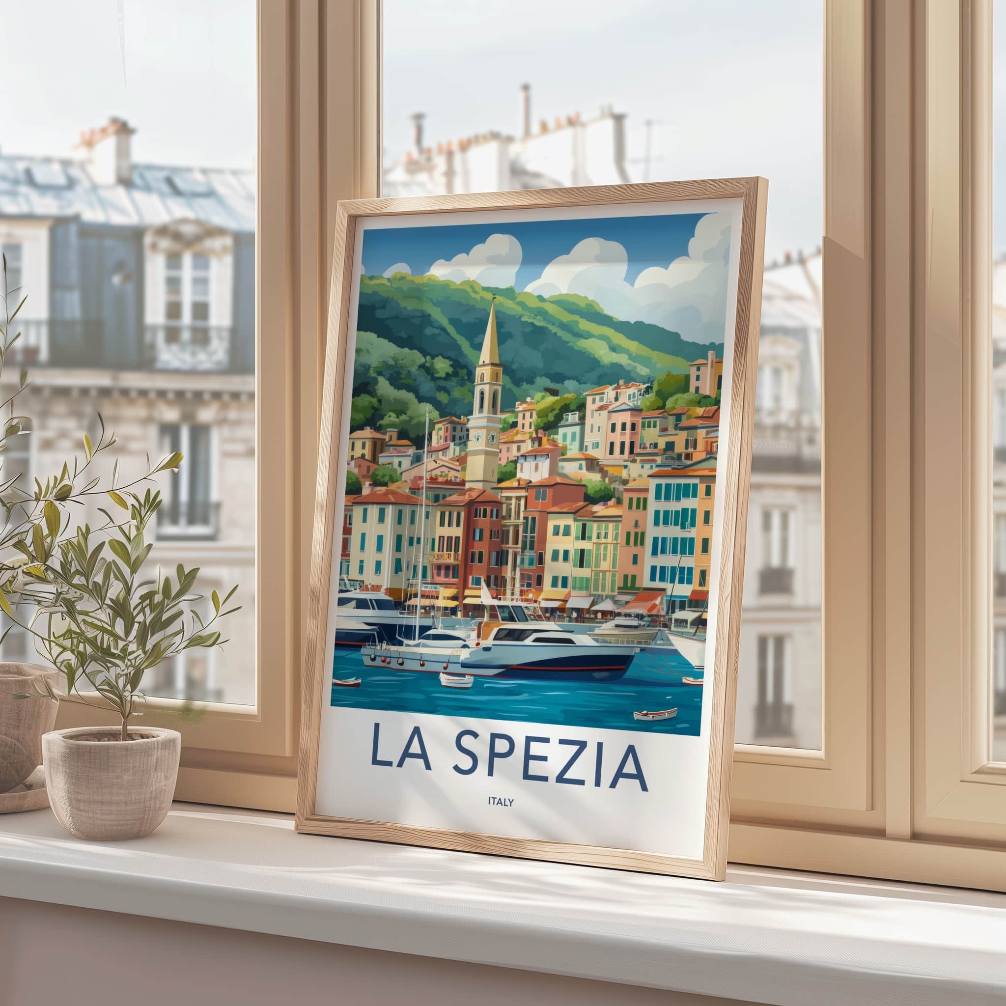 La Spezia Poster - Italy Travel Print - Vibrant Seaside Village Wall Decor