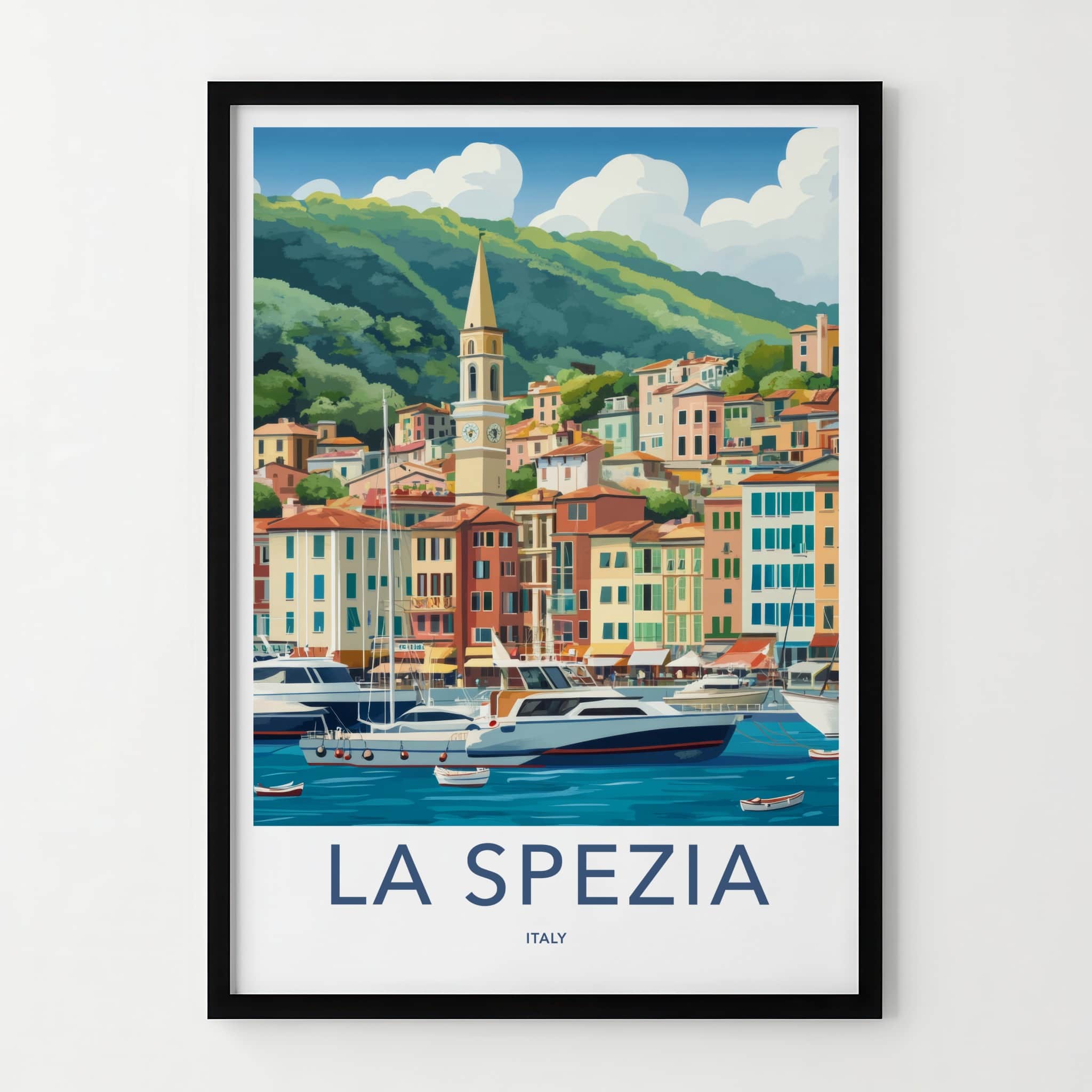 La Spezia Poster - Italy Travel Print - Vibrant Seaside Village Wall Decor