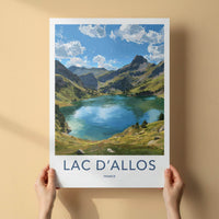 Lac dAllos Poster - France Travel Art - Alpine Lake Panorama Wall Decor