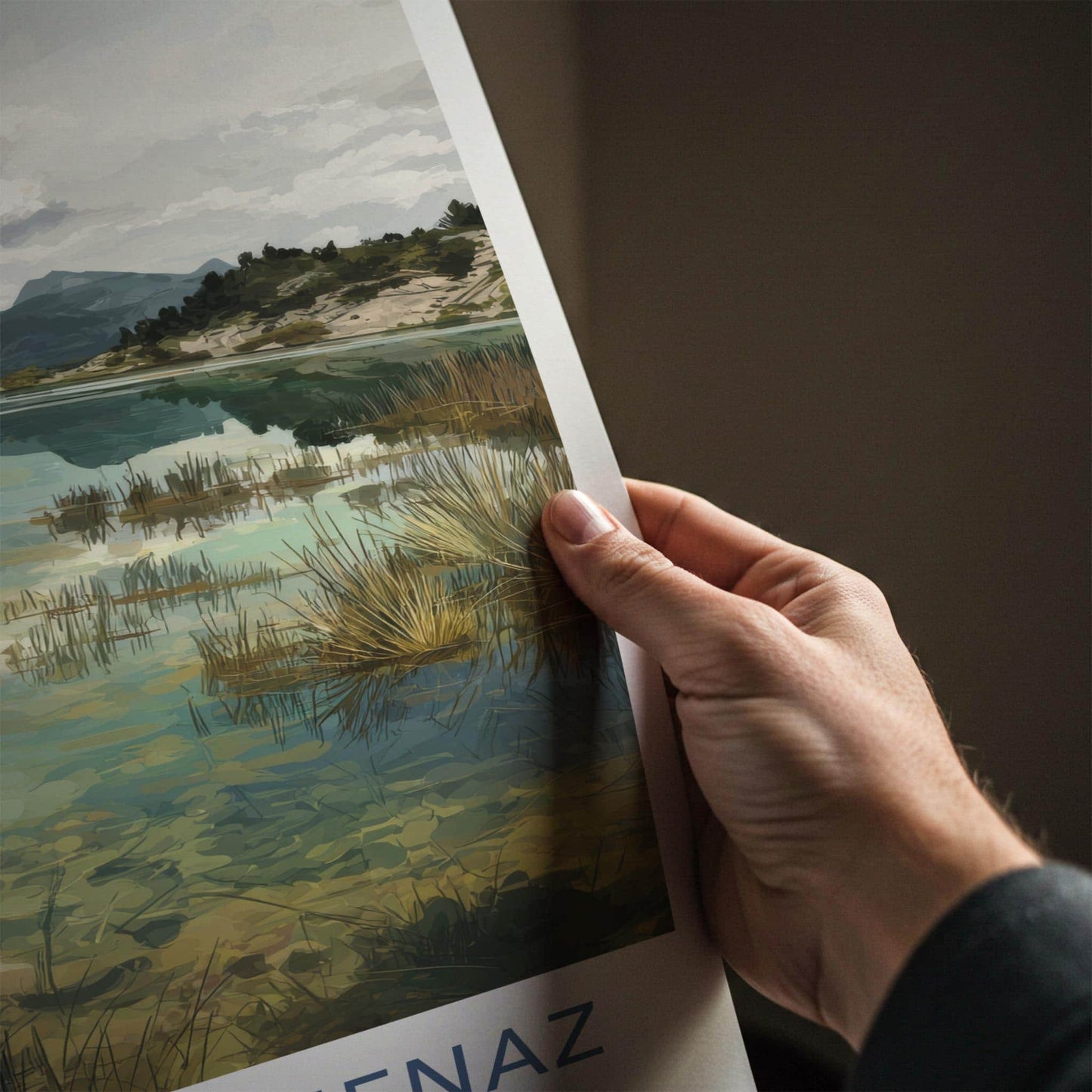 LAC DE PORMENAZ Poster - France Travel Art - Alpine Lake Reflection Home Decor