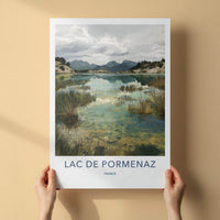 LAC DE PORMENAZ Poster - France Travel Art - Alpine Lake Reflection Home Decor