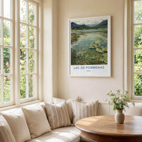 Lac De Pormenaz Poster - France Travel Art - Lilypad Mountain Lake Home Decor