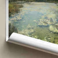 Lac De Pormenaz Poster - France Travel Art - Lilypad Mountain Lake Home Decor