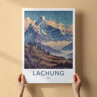 Lachung Poster - India Wall Art - Sikkim Mountain Village View Home Decor