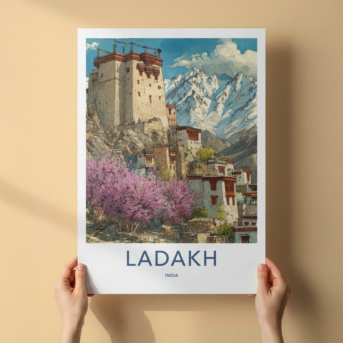 Ladakh Poster - India Framed Print - Jammu Kashmir Palace Home Decor