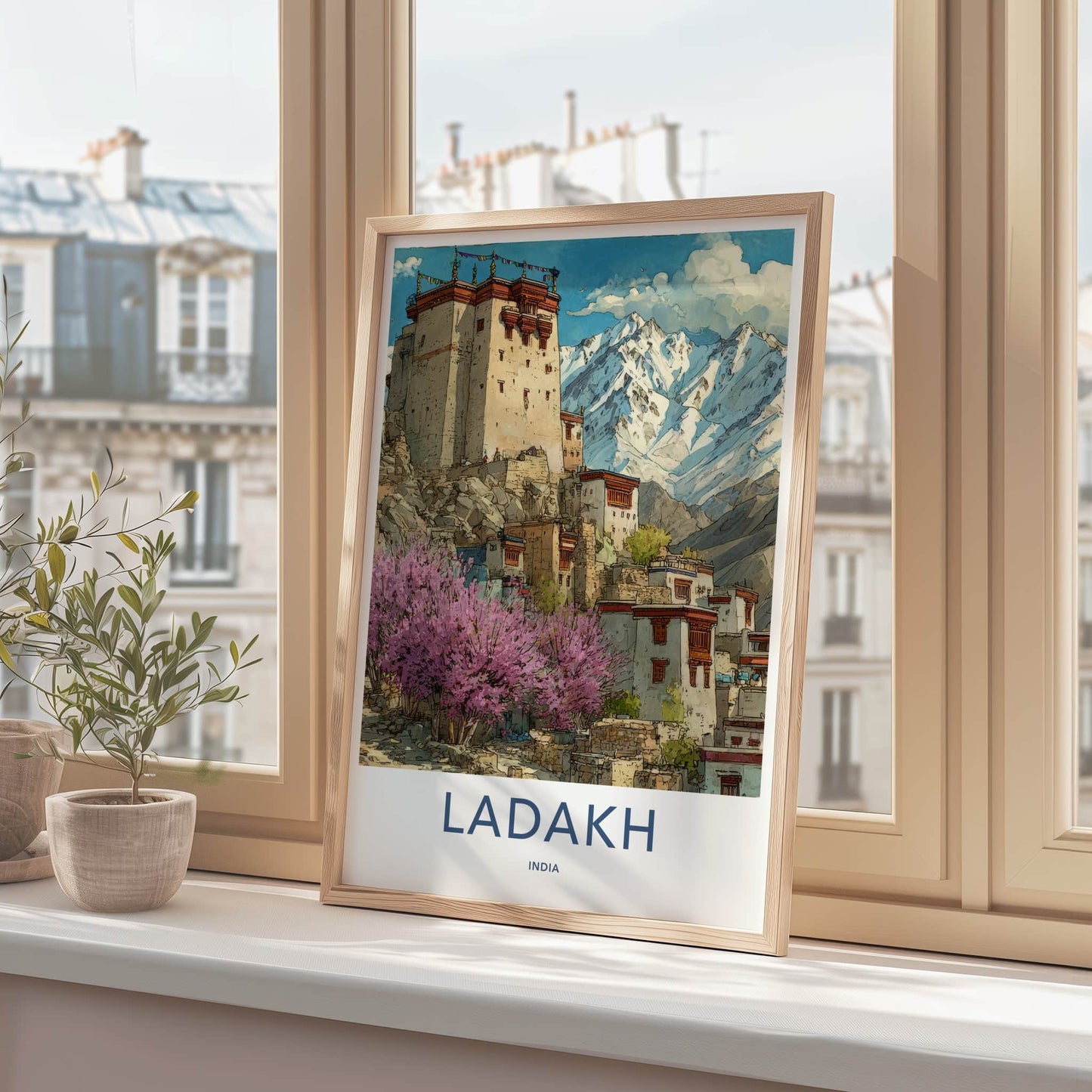 Ladakh Poster - India Framed Print - Jammu Kashmir Palace Home Decor