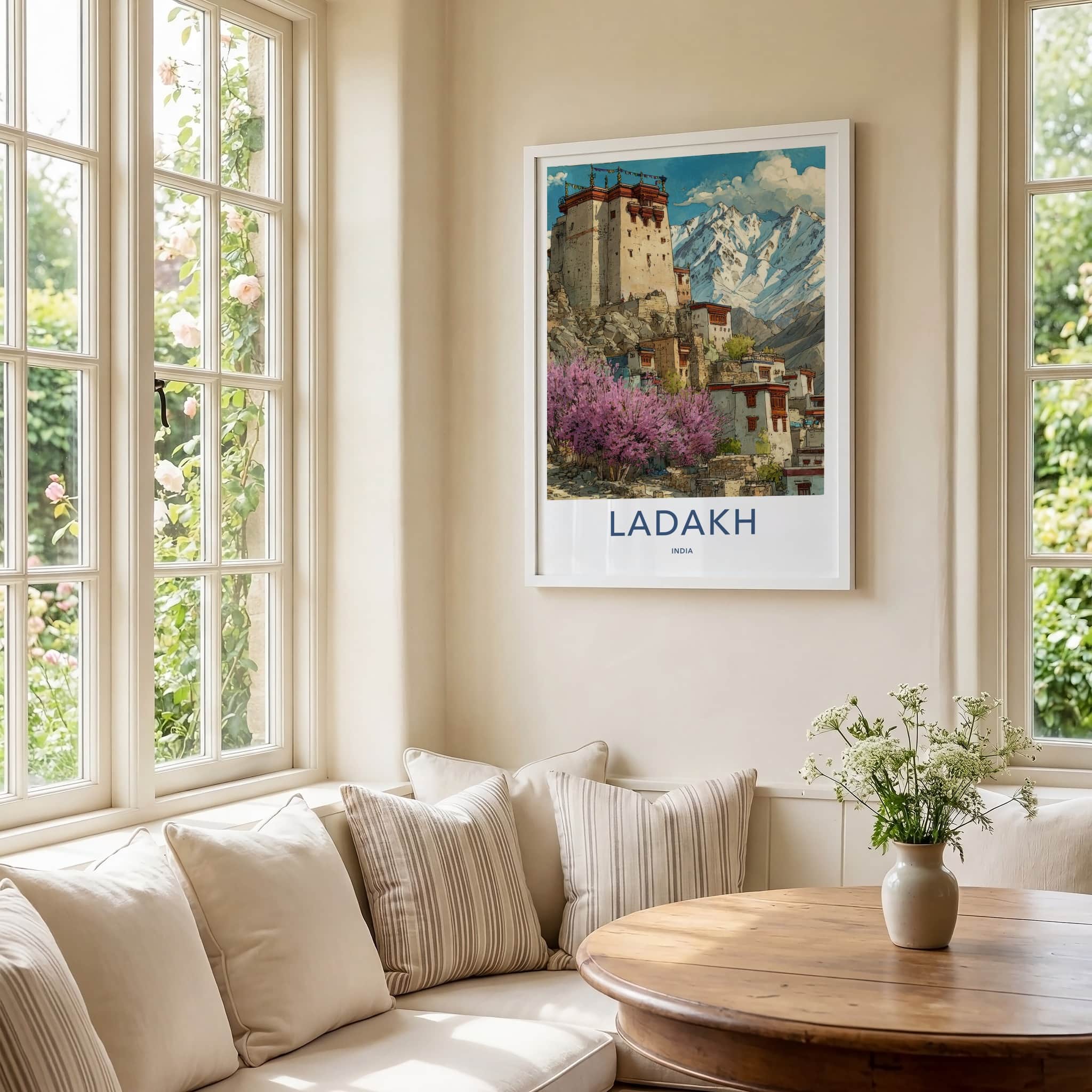 Ladakh Poster - India Framed Print - Jammu Kashmir Palace Home Decor