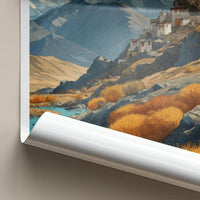 Ladakh Poster - India Framed Print - Ladakh Mountain Monastery Lounge Decor