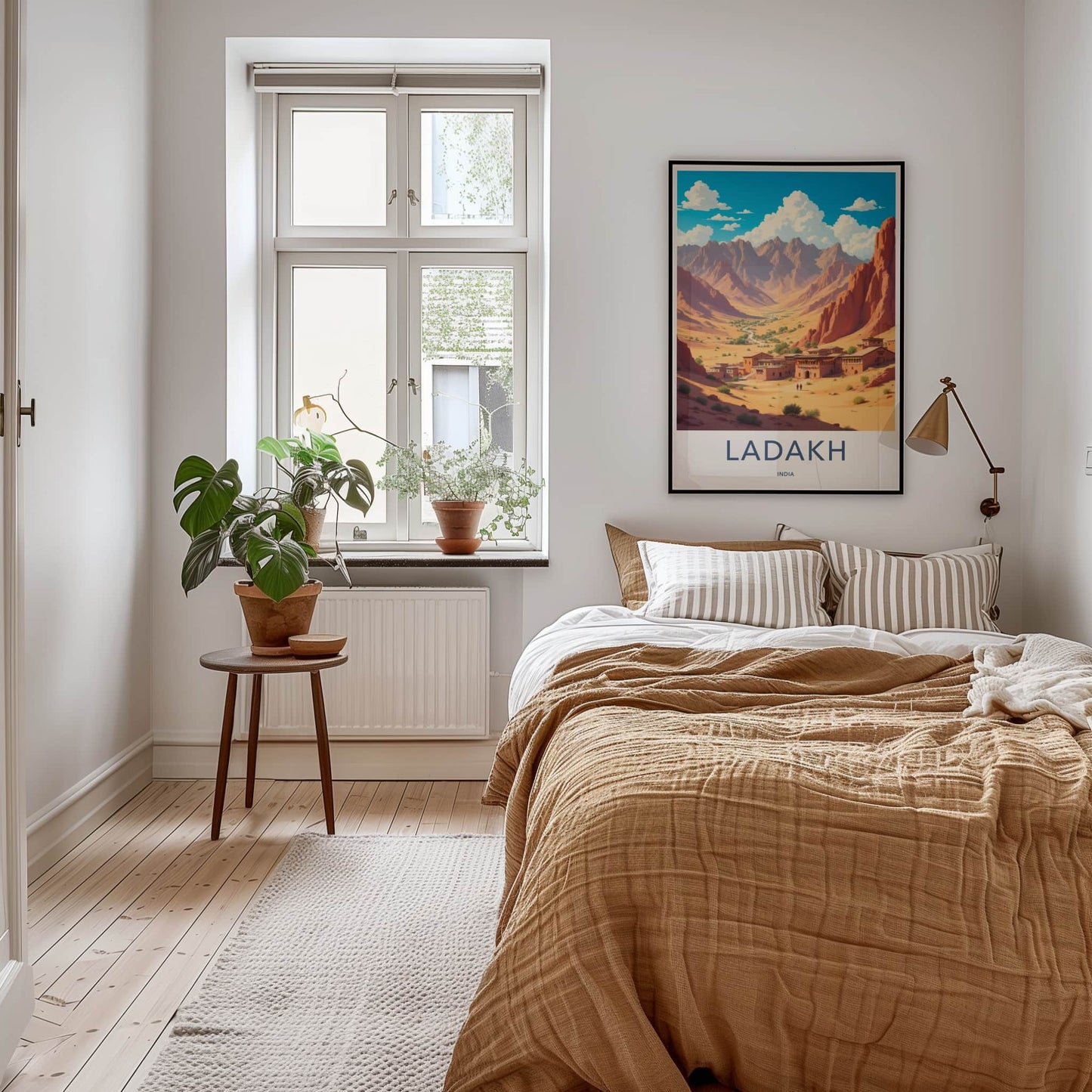 Ladakh Poster - India Travel Art - Ladakh Desert Village Home Decor