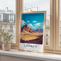 Ladakh Poster - India Wall Art - Ladakh Arid Mountain Monastery Home Decor