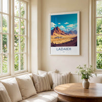 Ladakh Poster - India Wall Art - Ladakh Arid Mountain Monastery Home Decor