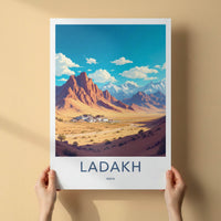 Ladakh Poster - India Wall Art - Ladakh Arid Mountain Monastery Home Decor