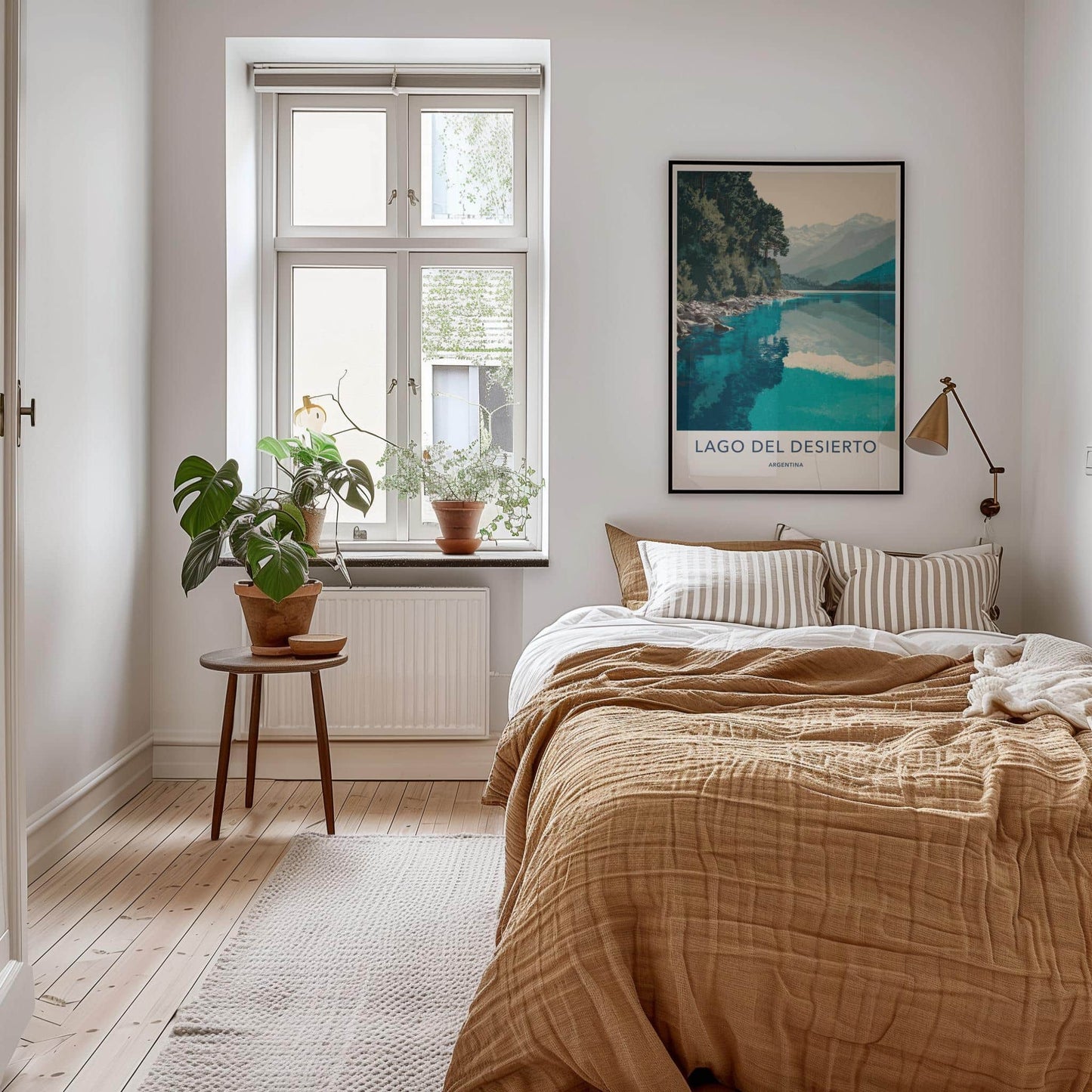 Lago del Desierto Poster - Argentina Travel Art - Clear Lake Mountains Home Decor