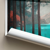 Lago Del Desierto Poster - Argentina Wall Art - Turquoise Lake Forest Home Decor