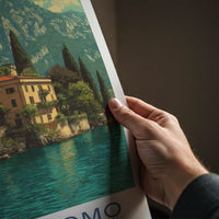 Lago Di Como Poster - Italy Art Print - Lakeside Homes Mountains Gallery Art