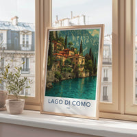 Lago Di Como Poster - Italy Art Print - Lakeside Homes Mountains Gallery Art