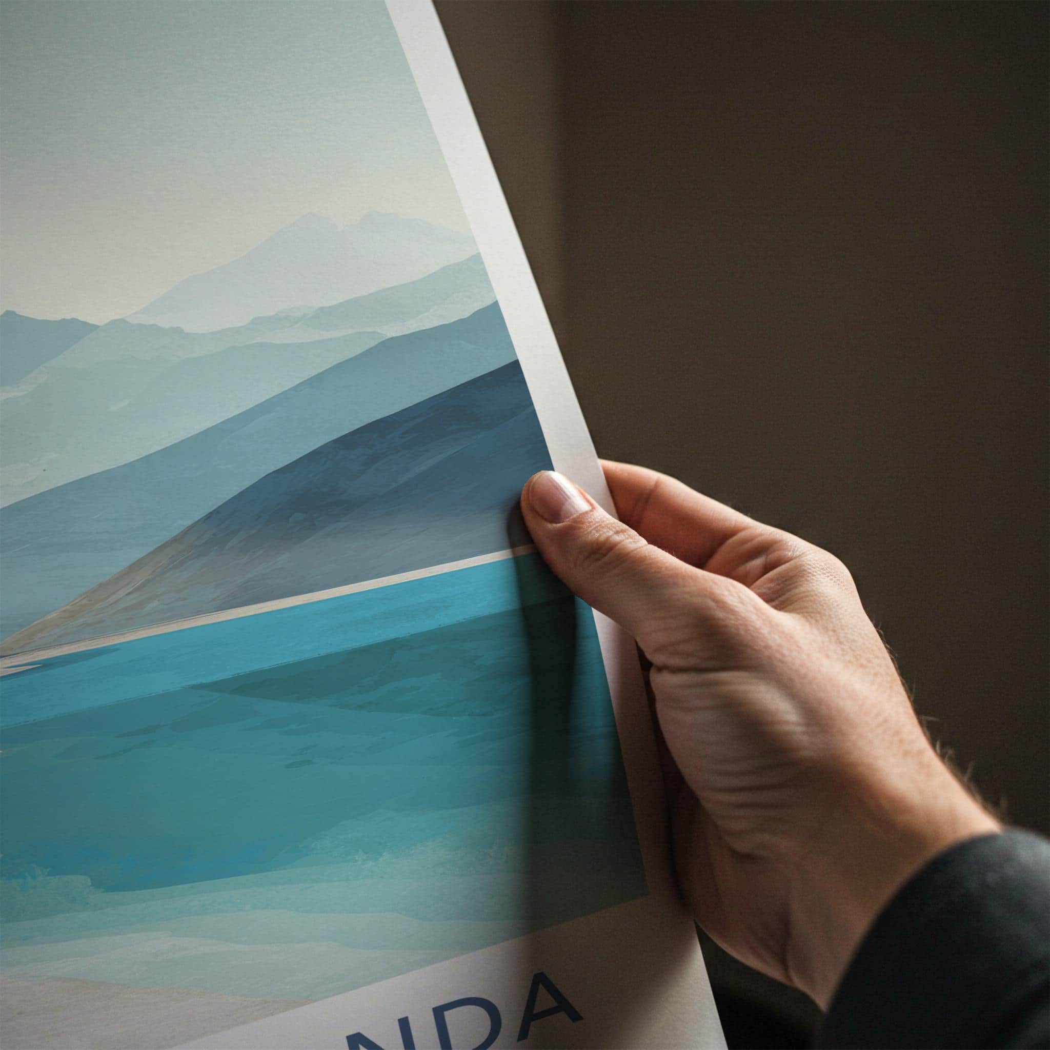 Laguna Honda Poster - Bolivia Travel Art - Turquoise Lake Shores Home Decor