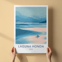 Laguna Honda Poster - Bolivia Travel Art - Two Kayakers Water Home Decor