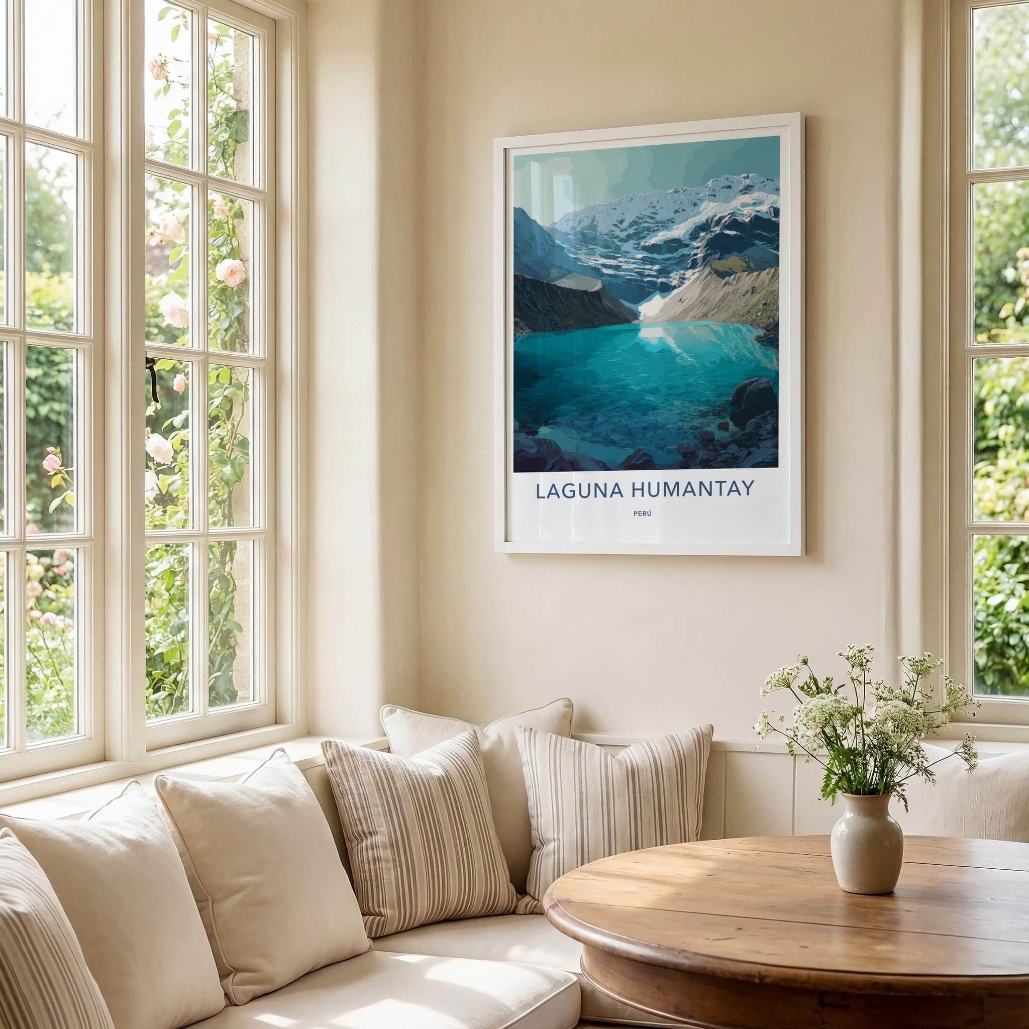 Laguna Humantay Poster - Peru Travel Art - Turquoise Lake Mountains Home Decor
