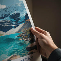 Laguna Humantay Poster - Peru Travel Art - Turquoise Lake Peaks Home Decor
