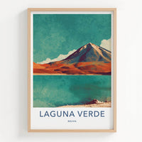 Laguna Verde Poster - Bolivia Travel Art - Mountain Lake View Home Decor