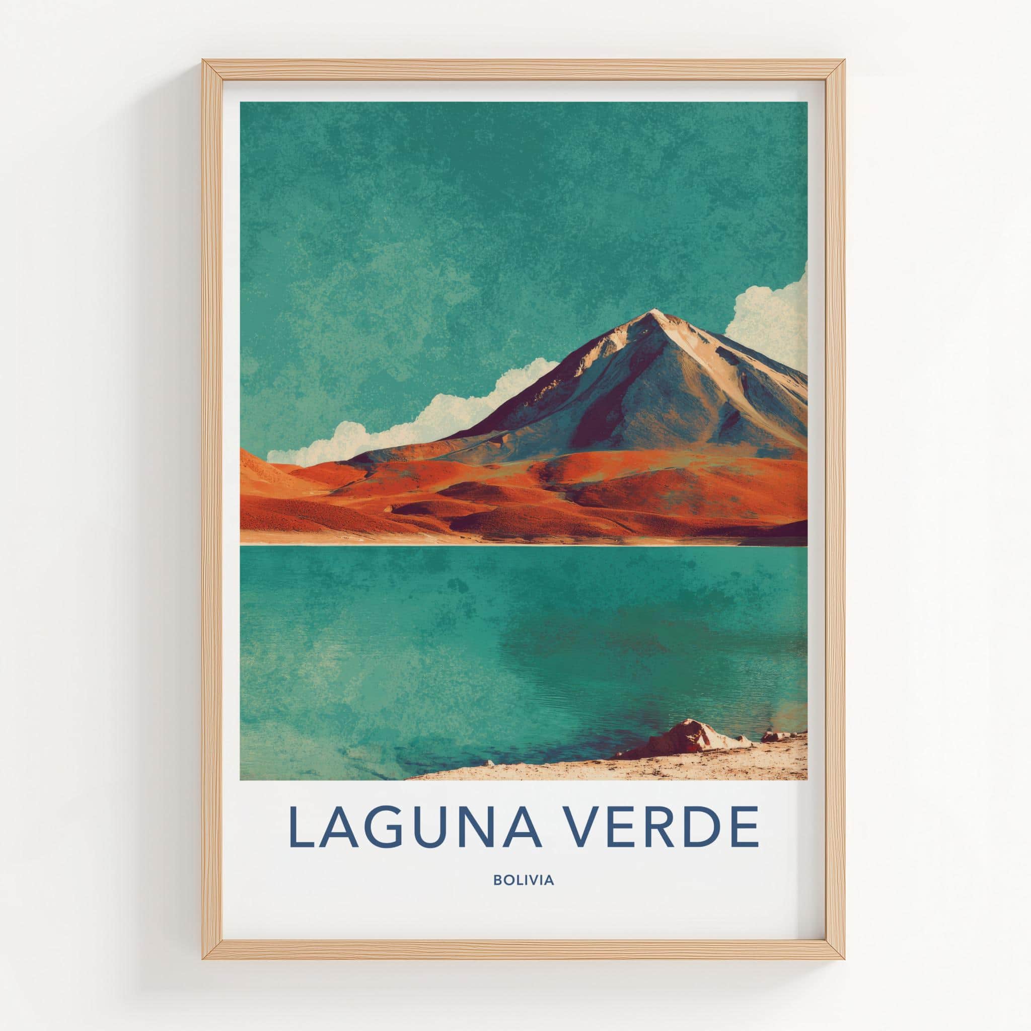 Laguna Verde Poster - Bolivia Travel Art - Mountain Lake View Home Decor