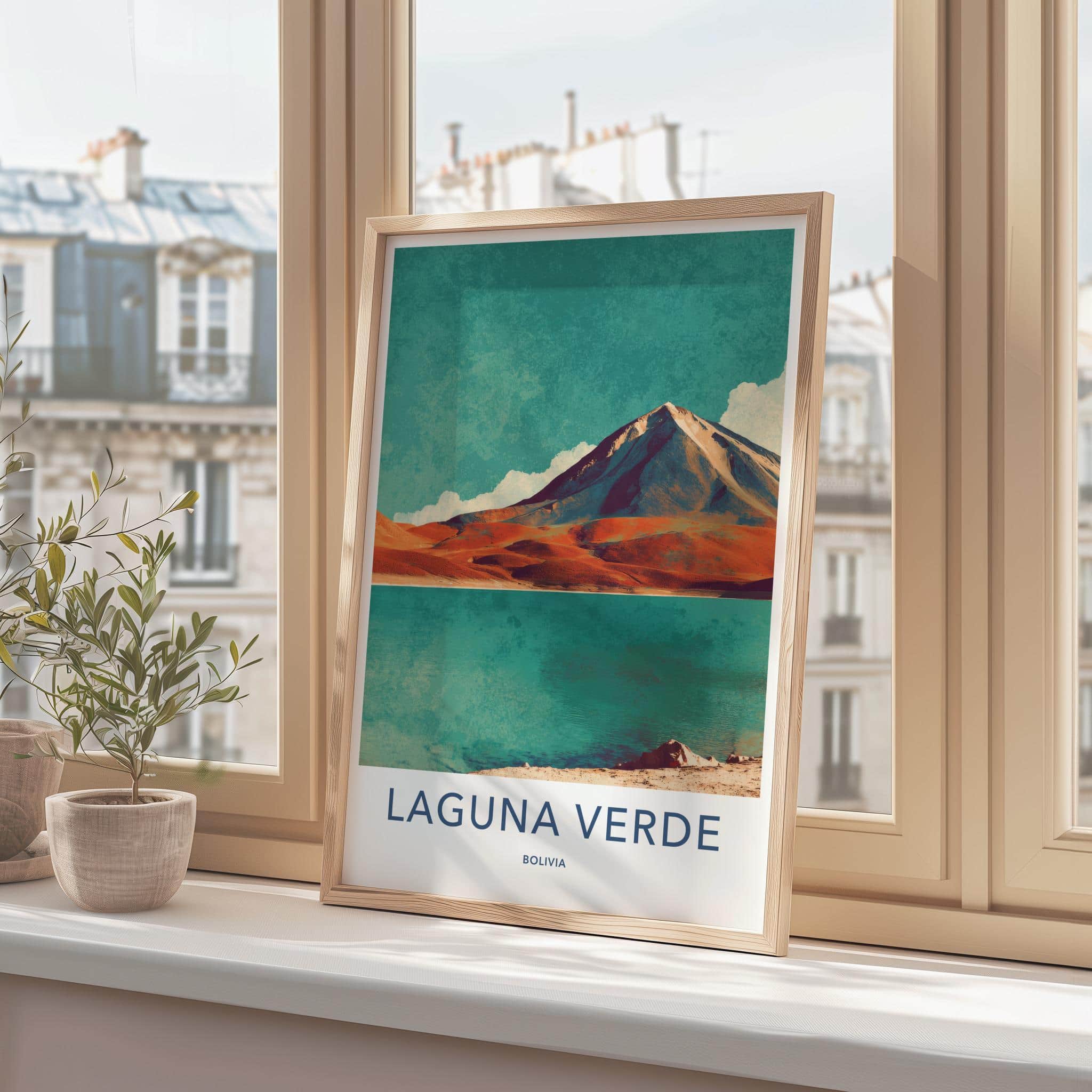 Laguna Verde Poster - Bolivia Travel Art - Mountain Lake View Home Decor