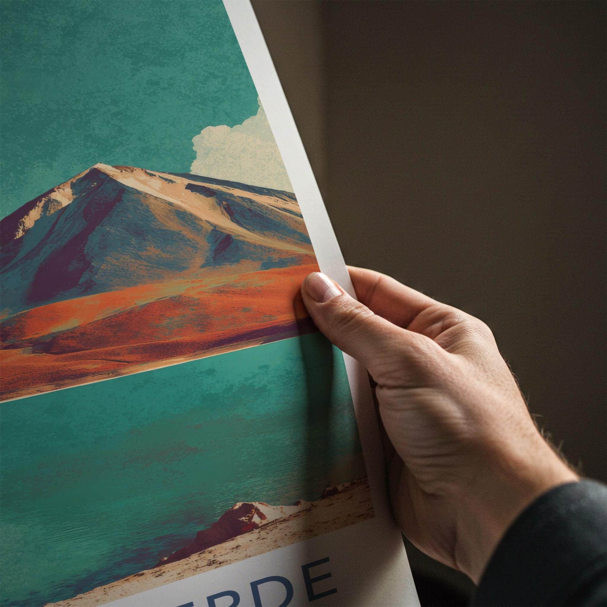 Laguna Verde Poster - Bolivia Travel Art - Mountain Lake View Home Decor