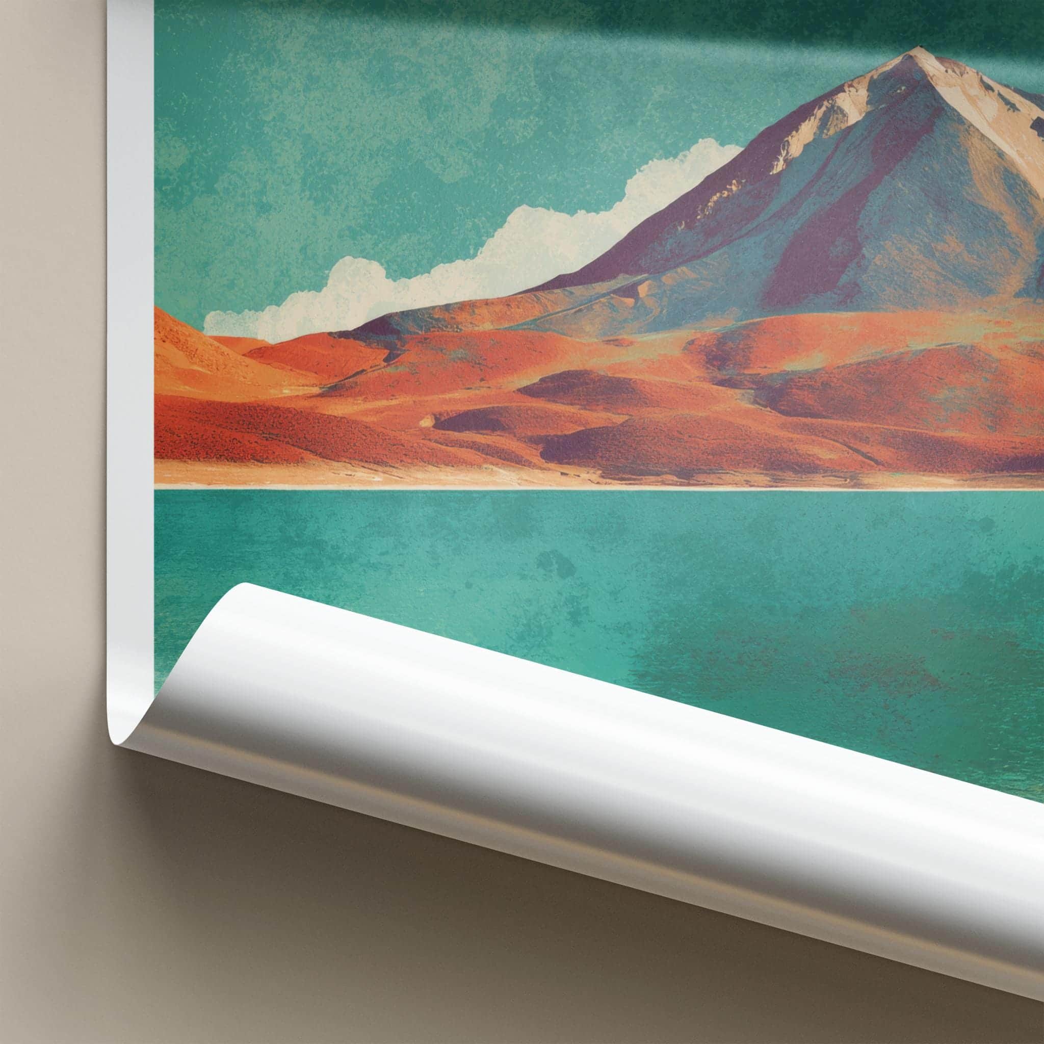 Laguna Verde Poster - Bolivia Travel Art - Mountain Lake View Home Decor