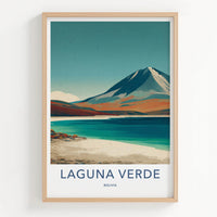 Laguna Verde Poster - Bolivia Travel Art - Turquoise Lake Mountain Gallery Art