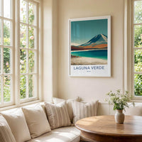 Laguna Verde Poster - Bolivia Travel Art - Turquoise Lake Mountain Gallery Art