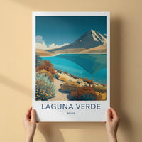 Laguna Verde Poster - Bolivia Vibrant Lake Shore Gallery Art