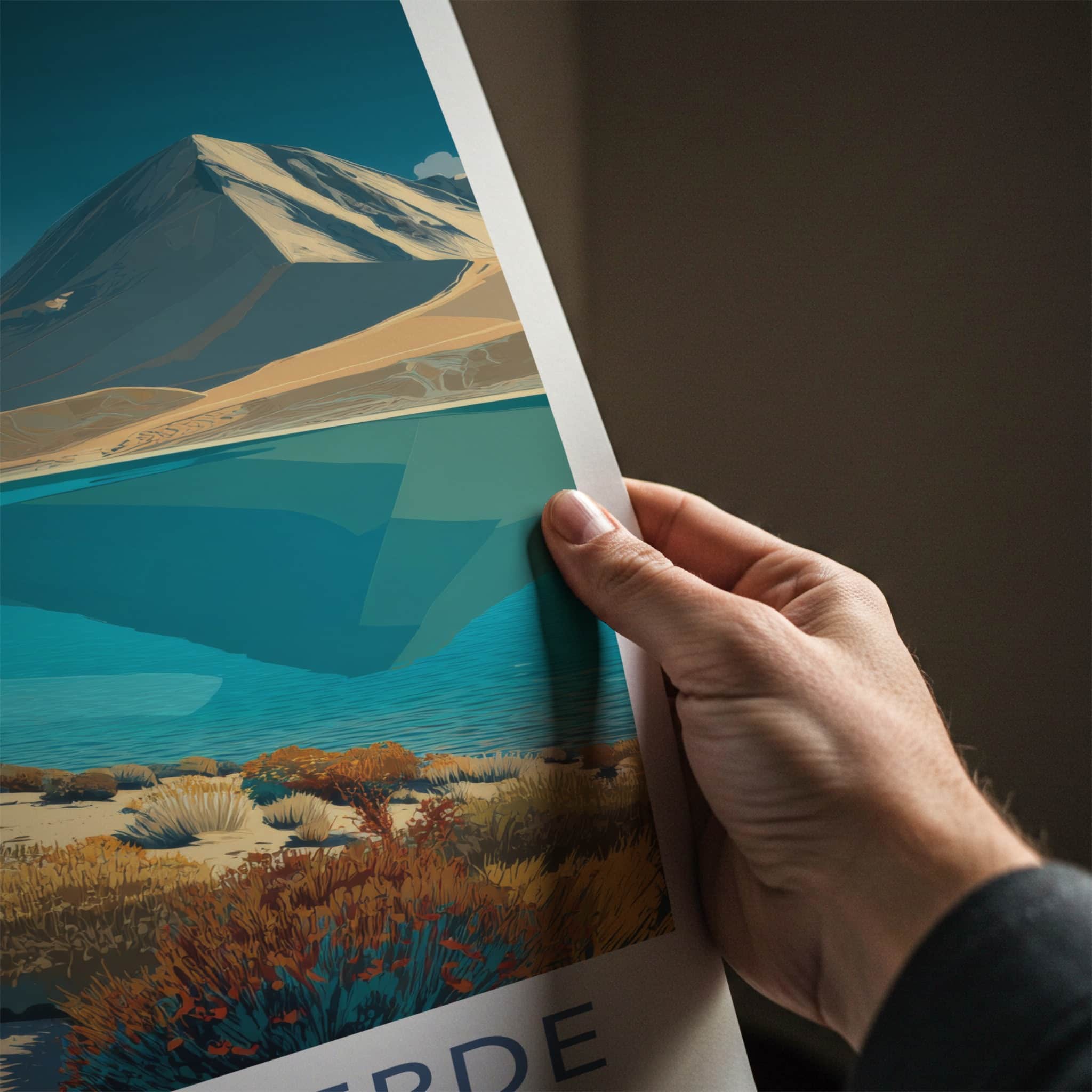 Laguna Verde Poster - Bolivia Vibrant Lake Shore Gallery Art