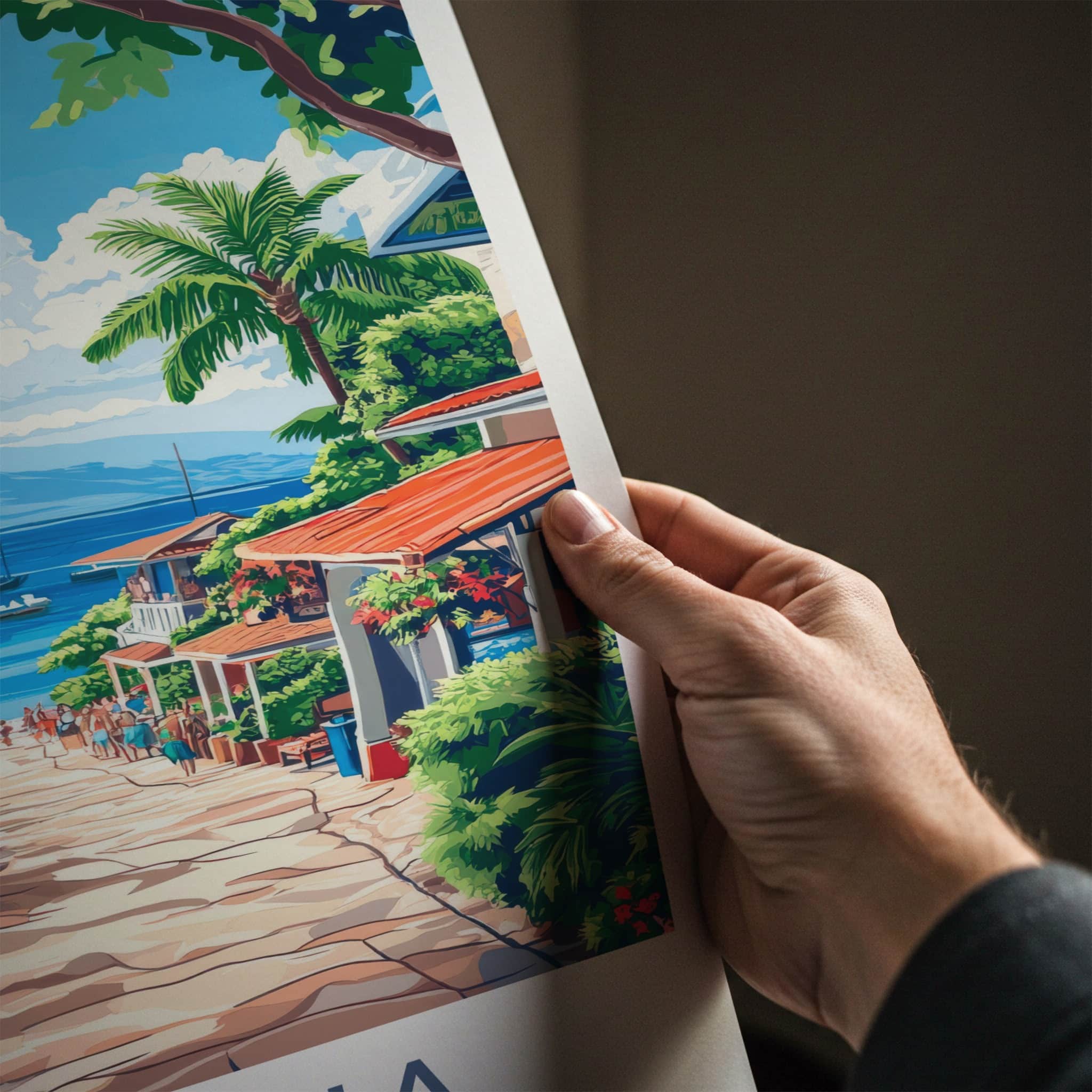 Lahaina Poster - Hawaii Travel Art - Vibrant Ocean Pathway Home Decor