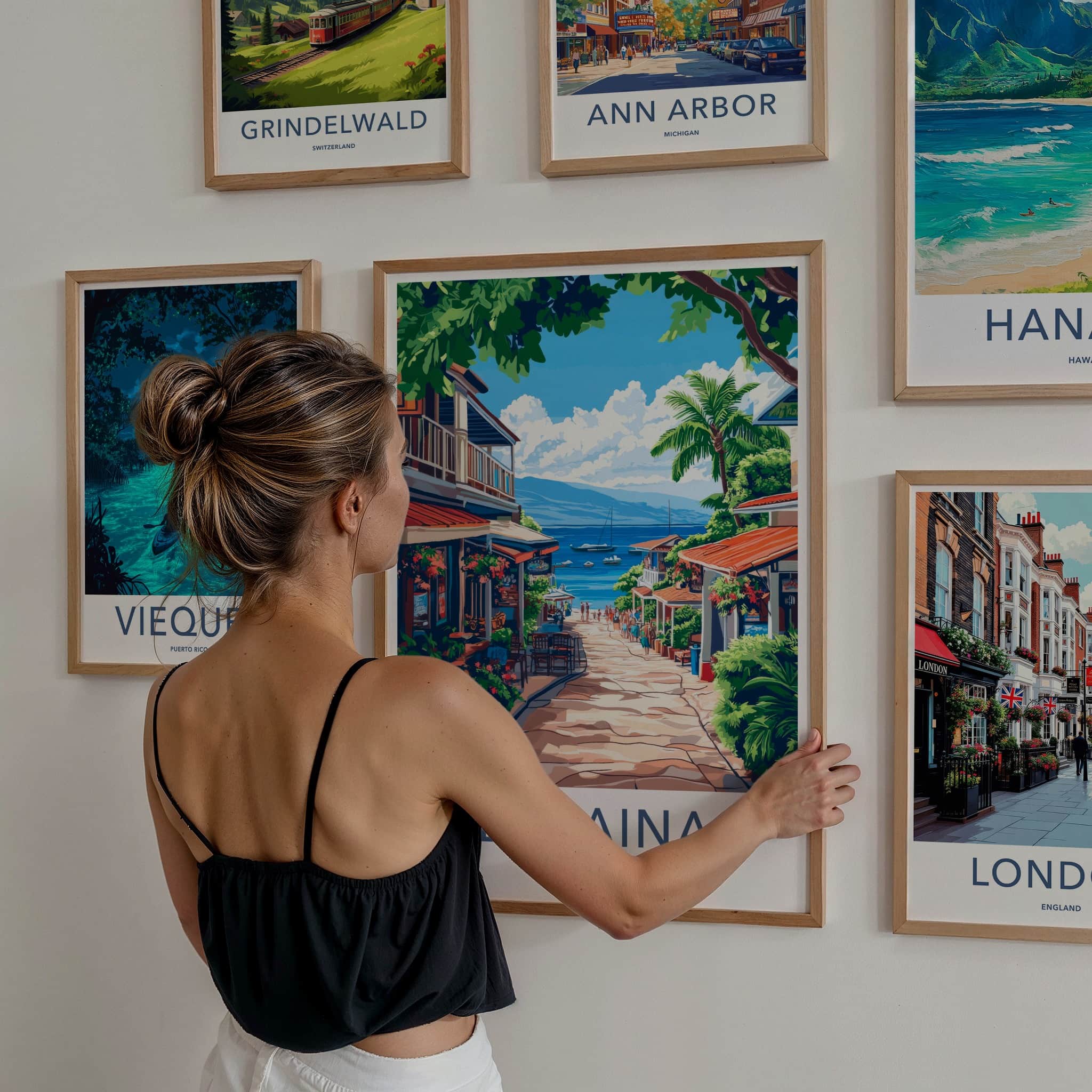 Lahaina Poster - Hawaii Travel Art - Vibrant Ocean Pathway Home Decor